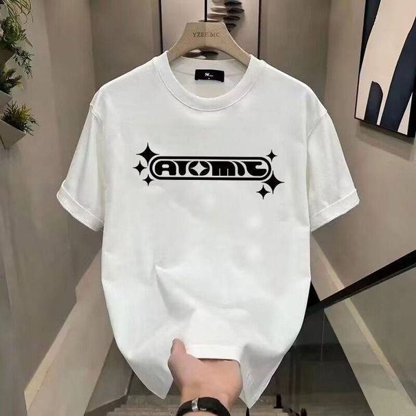 2025 Summer Loose Men And Women Pullover 100% Cotton Short Sleeve T-shirt_viptrois.com
