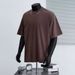 2025 Summer New Vintage-style T-shirt For Men, 230g Pure Cotton, Loose-fitting, Dropped Shoulder, Washed Short Sleeve_viptrois.com