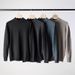 Men's Clothing Classic Slim-Fit Men's Knit Sweater - Soft Semi-Turtleneck Pullover, Solid Color Minimalist Design ( M-3XL)_viptrois.com