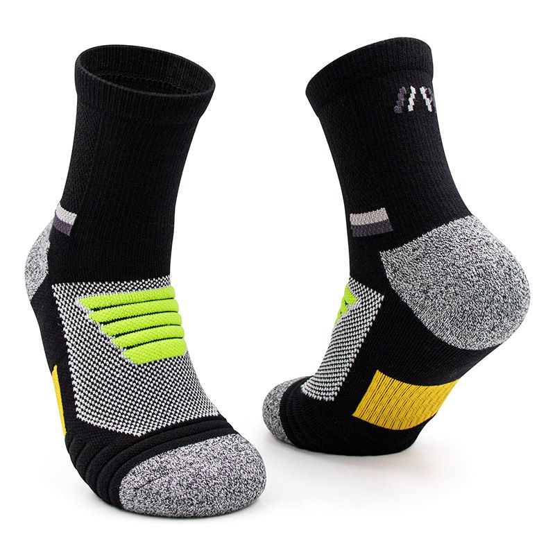 Shoe Accessories Basketball Socks Men's Long Tube Towel Bottom Professional Elite Mid Tube Socks Striped Color Matching Sweat Absorbent Sports Socks_viptrois.com