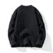 Anchor Red Fleece-Lined Sweater For Men, Autumn And Winter Christmas Atmosphere, Cable Knit Loose Round Neck Jacket_viptrois.com