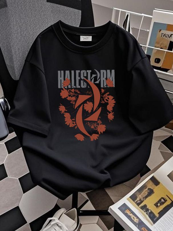 Halestorm Bouquet T Shirt Official Lzzy Hale Merch Love Bites Rock Tour NEW Unisex Top For Everyday Wear Stretched Stylish Streetwear Versatile_viptrois.com