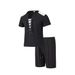 Men's Casual Drawstring Shorts And T-Shirt Set - Breathable Cotton Lounge Wear, Street Style Two-Piece Outfit For Summer_viptrois.com
