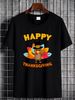 Happy Thanksgiving T-Shirt Thanksgiving Day Shirt T-Shirt Stylish Women Casual Slightly Fashion Breathable Comfortable Versatile T-Shirt For Women Casual Unisex Graphic Summer Women Top Graphic Tees Stretched Top For Everyday Wear Female_viptrois.com