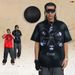 American Street Style Spray-painted Pure Cotton Vintage Print Men's Loose Casual Short-sleeve Shirt_viptrois.com