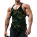 2024 Men's U-neck Sleeveless Camouflage Vest Outdoor Sports And Fitness Top Men's Clothing_viptrois.com
