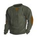 Men's Clothing Autumn And Winter Round Neck Casual Stand Collar Corduroy Long Sleeved Sweatshirt In Stock_viptrois.com
