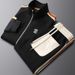 2026 European-USA Style Fashion Tracksuits Youth/Men Stand Collar Zipper Sweatshirts + Lace-Up Sweatpants Striped Splicing Two-Piece Casual Sport Sets_viptrois.com