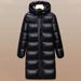 Men's Clothing Winter New Couple Cotton Cotton Black Gold Thickened Men And Women Warm Over The Knee 2024 Long Youth Cotton Coat_viptrois.com