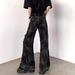 Men's Clothing High Street Vibe Micro Flared Men's High Waist Niche Design Jeans High End Feel_viptrois.com