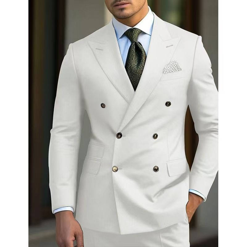 Men's Clothing Business Casual Suits Groom Best Man Suits Two Piece Suits Men's Suits_viptrois.com