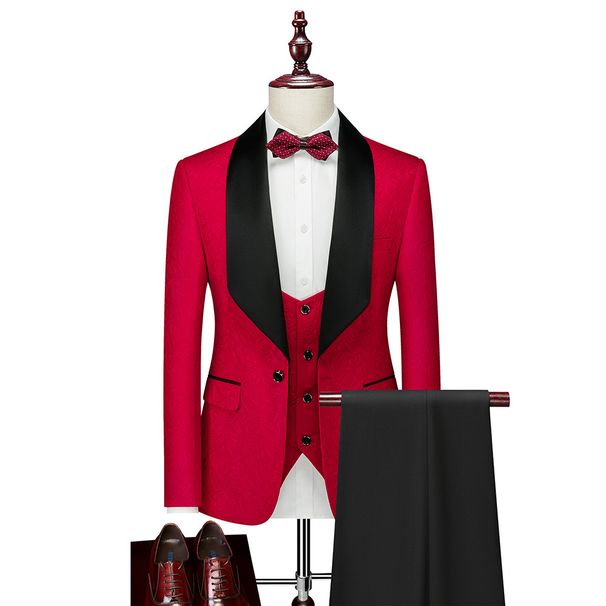 Men's Clothing Autumn foreign trade new men's business casual suits men's wedding groom dress hall suit men_viptrois.com