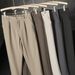 Men's Lightweight Straight Fit Dress Pants - Summer Breathable Polyester Trousers With Wrinkle-Free Technology (Black, Charcoal, Beige, Khaki, Brown)_viptrois.com