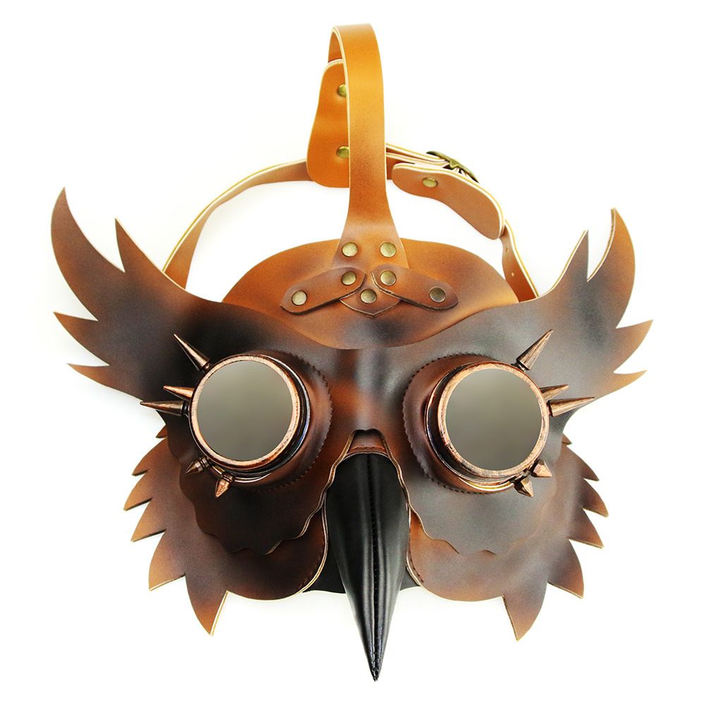 Steampunk medieval Plague Beak Mask Halloween PU Animal mask bar props_viptrois.com