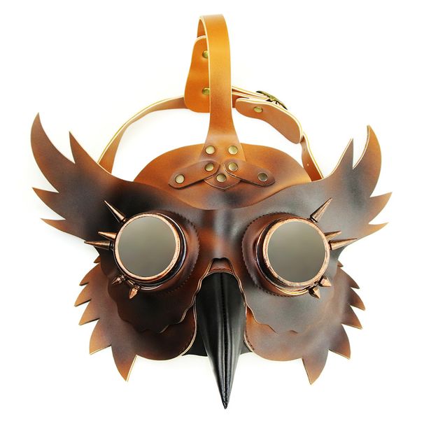 Steampunk medieval Plague Beak Mask Halloween PU Animal mask bar props_viptrois.com