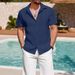 Men's Clothing Summer Beach Shirt Lace Casual Short Sleeve High End Non Iron Knitted Shirt_viptrois.com