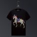Hot Diamond T-shirt Men's Short Sleeve 2024 New War Horse Ice Silk Clothes Men's Trendy Brand Trendy T-shirt Men's Large Size_viptrois.com