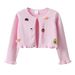 "Utridevn Girls' Cotton Knit Cardigan With Fruit Print - Soft Long Sleeve Button-Up Sweater For Toddlers & Kids (3-8 Years, 90-160cm) - Spring_viptrois.com