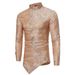 New Personalized Irregular Hem Design For Men's Casual Long Sleeved Dark Patterned Shirt In European Size ZT-CS16_viptrois.com