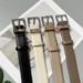 23 new minimalist style simple new silver buckle cowhide belt for women soft genuine leather belt jeans black belt for women_viptrois.com