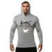 Men's Fitness Hooded Sweater Men's Slim-fit Elastic Training Wear American Sweat-wicking Running Top T-Shirt_viptrois.com