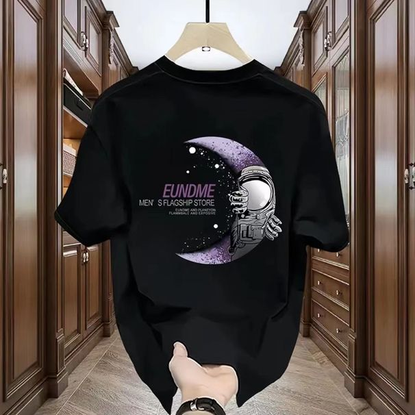 100% Pure Cotton Short Unisex Korean Style Niche Creative Pattern Simple And Loose Round Neck Half Sleeved T-shirt Top_viptrois.com