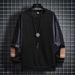 Men's Oversized Casual Sweatshirt Long Sleeve Round Neck Pullover Top With Patchwork Design For Spring Autumn Daily Wear_viptrois.com