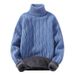 2025 Autumn/Winter New Collection: Plush And Thickened Student Warm Knitted Soft Base Sweater, Men's High Collar Multi Color Versatile Sweater_viptrois.com