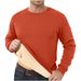 Autumn and winter hoodie men, lambskin round neck solid color loose warm underwear for men_viptrois.com