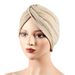 New thickened elastic headscarf hat ethnic style cross twist hat fashionable and versatile headscarf warm hat_viptrois.com