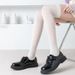 2PCS Solid Color JK Woman Thin Knee High Cute Black White Lolita Long Socks Girls Kawaii Cosplay Nylon Stockings_viptrois.com