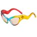 Men's Sunglasses Fashion Wave Cat Eye Personality Sunglasses Trend Sunglasses Sun Protection Sports Sunglasses_viptrois.com