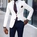 Men's Clothing Spring Tops Business Casual Printed Double Button Suit Jacket Men's Suits Large Size_viptrois.com