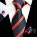 Unisex Men's tie square Pocket towel Cufflinks three-piece yarn-dyed jacquard business suit accessories_viptrois.com