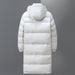 Pure Cross-Border European And American Foreign Trade Jacket Long Over-the-Knee Youth Men's Winter Outdoor White Duck Down_viptrois.com
