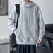 Autumn Winter New Hooded Loose Casual Top Solid Color Pullover Men Youth Fleece Sweatshirt Trendy_viptrois.com