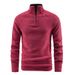 Men's Military Style Fleece Pullover Hoodie - Slim Fit Stand Collar Long Sleeve Casual Sweatshirt For Urban Streetwear_viptrois.com