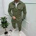 Men's Clothing Large Size Fashion Men's Suit Spring And Autumn Two Piece Suit Suede Casual Jacket Pants_viptrois.com