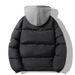 Men's Clothing Brand Fake Two Piece Hooded Cotton Coat Winter Trend Men And Women Couple Hooded Thickened Loose Thickened Cotton Coat Winter Coat_viptrois.com