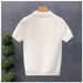 Ice Silk Short Sleeve Polo Shirt for Men Casual Knitted Collar T-Shirt Textured Breathable Top High End Summer 2026_viptrois.com