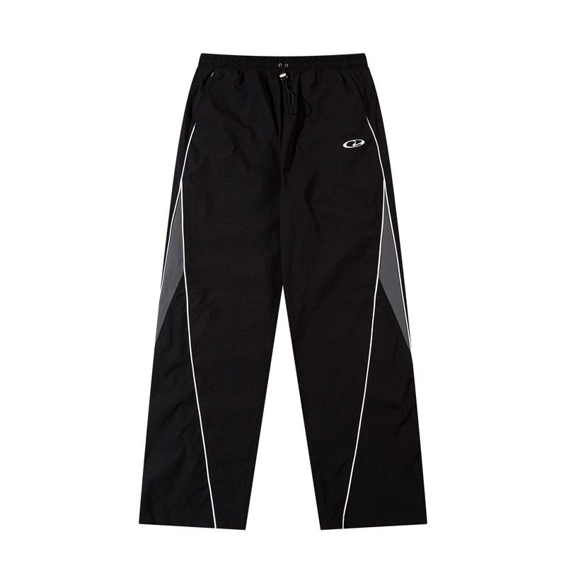 Men's Clothing Street Hip Hop Loose Version Of Splicing Sports Straight Pants Neutral Style Casual Style Drape All Match Wide Leg Pants_viptrois.com
