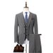 Men's Slim Fit Business Suit Set - Premium Wedding & Formal Attire With Vest & Tie (Black/Dark Grey/Light Grey)_viptrois.com