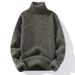 "Men's High Neck Pullover Sweater – Soft Knit Base Layer For Casual & Layered Outfits, Plus Size Available"_viptrois.com