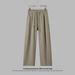 Men's Lightweight Summer Pants - Breathable Straight Leg Trousers With Drawstring Waist Casual & Office Wear (Black, Paris Grey, Khaki, Dark Grey)_viptrois.com