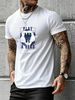 Casual Style T Shirt Play And Be A Hero Soccer Ball Design Cotton Blend Fabric Men Streetwear Fashion_viptrois.com