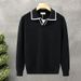 New Striped Long Sleeved Knitted Sweater, Men's Fine Needle Light Mature Slim Fit Business Interior_viptrois.com