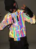 Men's Baseball Jacket - Reflective Varsity Style Workwear Jersey With Multi Pockets_viptrois.com