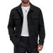 Foreign Trade Cross-border American Heavy Tooling Retro Commuter Single-breasted Lapel Jacket Casual Long-sleeved Shirt Velvet Men_viptrois.com