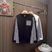 Pure Pure Striped Patchwork Sweatshirt Autumn 2024 New Trendy Brand Men's Round Neck Long Sleeve Base Shirt_viptrois.com