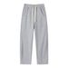 Men's American Style High Street Curved Trousers Summer Trendy Wide Leg Grey Athletic Sweatpants Loose Straight Leg Casual Pants_viptrois.com